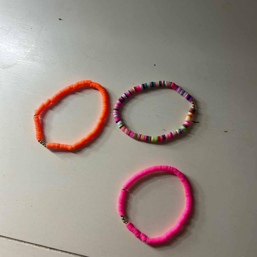 SHEIN Vibrant Kids Bracelet Trio - Orange, Pink, Multicolor